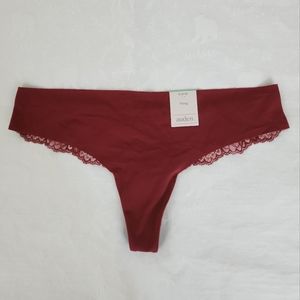 💕🔥NWT Auden thong panties Burgundy lace back Sexy